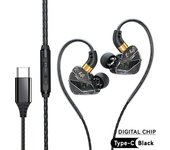 Digital Chip Wired Earphones 3.5 mm AUX/Type C 9D HIFI Heavy Bass In-Ear Headsets With MIC Headphone For Samsung Huawei Xiaomi OPPO iPad PC