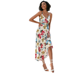 Vestidos de mujer, estampados de verano, vestidos lenceros midi ceñidos a cintura