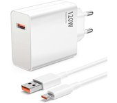 120W Cargador rápido Cable USB tipo C, 6A, 1 metro, Universal, Adaptador compatible con teléfono y tableta