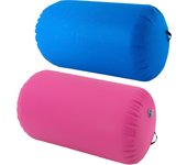 Air Roll Inflatable Gymnastics Scooter with Pump Yoga Roll for Gymnastics Training Fitness 100x60cm