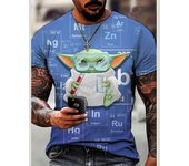 Yoda Baby 3D Printed Plus-size Men's and Women's T-shirt Casual Round Neck Sports Breathable Quick Drying Short Sleeve