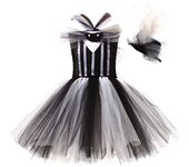 Cossky Jack Skellington Cosplay Children Girls Dress Suits Kids Halloween Carnival Party Costume