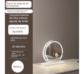 Espejo de Maquillaje LED Geométrico Semi-Circular Luz de Tres Colores Intelligente