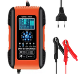 Cargador de batería automático para coche, herramienta de carga de batería de camión y motocicleta, 7 segmentos, 12-24V, 10A,