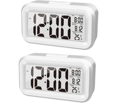 Reloj despertador Digital LED con retroiluminación, calendario de datos y hora, reloj de mesa con retroiluminación electrónica