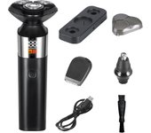 Nueva afeitadora eléctrica tres en uno, traje de hombre, dispositivo para el pelo de la nariz, cuchillo de patillas, pantalla digital inteligente, impermeable para todo el cuerpo, regalo para novio y ancianos