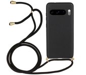 For Google Pixel 8 Pro Case Cell Phone Cover Wheat Straw+TPU Shell with Lanyard