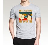 Best Cat Dad Ever Summer Men's T Shirt Cotton Short Sleeve Fashion Cute Streetwear Animal Cats Male Tops Casual Tshirt