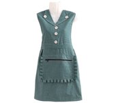 Household Small Plaid Waistcoat Lapel Apron Oil-proof Fashion Cooking Apron Cotton Antifouling Sleeveless Apron Women