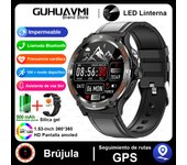 relojes inteligentes For Android iOS Rugged Militarysmartwatch Men HD AMOLED Bluetooth Call GPS Track 500 mAh 3ATM Waterproof