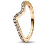 2024 New Gold Plated 925 Silver Ring Zircon Sparkling Double Band Heart Finger Ring Women Pandor Ring Fine Jewelry
