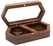 Square Earrings Organizer Engagement Ceremony Gift Jewelry Box Presentation Box Ring Box Ring Bearer Box Wooden Storage Box