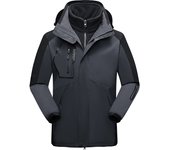 Chaqueta senderismo 3 en 1 hombre y mujer, ropa trabo impermeable con forro polar, abrigo a prueba de viento para invierno