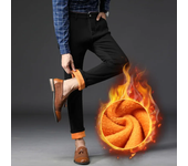 Korean fashionable men's raight leg warm and thick casual snow new tight busine pan, winter