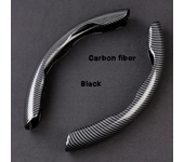For Peugeot 207 3008 2008 508 307 206 308 407 607 807 301 406 Rcz 2 slices Carbon Fiber Silicone Car Steering Wheel Cover