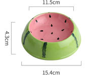 4 cute designs pet ceramics bowl watermelon strawberry shape cat food bowl small dog colorful water suppliers