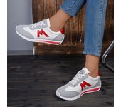 Women's Fashion Sneakers Low Top Lace-Up Breathable PU Leather Casual Running Shoes