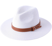 Tamaño grande 56-58 59-60 cm nuevo sombrero de paja Panamá Natural verano hombres mujeres ala ancha playa protección UV sombrero Fedora para el sol al por mayor