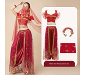 Traje de baile para mujer,Traje de baile estilo chino,Traje de princesa Aladdin Jasmine,Traje de baile estilo exótico