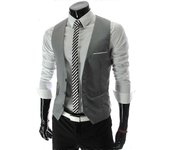 Men Sleeveless Retro Peaky Blinder Business Waistcoat Slim Fit Suit Vest Jacket CoatY BSSM