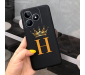 For Realme C53 2023 Case Luxury Custom Name Crown Letters Shockproof Cover For Realme Narzo N53 Silicone Coque on RealmeC53 Capa
