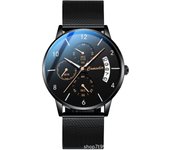 Reloj mecánico automático ultra fino para hombres versión coreana estudiante reloj de cuarzo