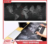 Large Mouse Pad with World Map/Keyboard Shortcuts Multiple Size Big Desk Pad Anti Slip Large Desktop Mat Soft Extended Mouse Pad