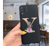 Case For Samsung Galaxy A22 Cases Lovely Letters Flower Phone Cover Silicone Funda For Coque Samsung A22 4G 5G A 22 2021 Housing