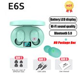 BLUEKAKA TWS E6S Fone Wireless Bluetooth Headphones LED Display Noise Canceling Earbuds with Mic Wireless Bluetooth Headphones