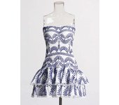 TWOTWINSTYLE Designer Mini A e Dresses Strapless Sleeveless High Waist Spliced Ruffles Hem Elegant Slimming Dress Female New