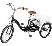 20 Inch Adult Trike Bike,Tricycle for Adults,Cruise Trike 3 Wheel,Cargo Trike with Shopping Basket,Pedal Cycling Bike