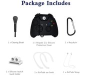 6 In 1 Set Unique Fashion for Airpods 2/1 Protective Case - Anti-Slip Wear-Resistant 3D Cartoon Silicone Gamepad Pattern Design