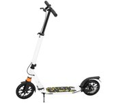 DE UK Bicycle Folding Scooter For Adults Kids 3 Height Adjustable Double Shock Absorber White