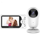 Monitor de vídeo de 4,3 pulgadas para Bebe, Cámara Pan Tilt de 2,4G, inalámbrico, Audio bidireccional, Visión Nocturna, Cámara de seguridad para Niñera