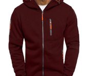 Chaqueta con cremallera para hombre, Sudadera de manga larga con capucha, Suelta, Cómoda, Casual, Ropa de hombre, Deportes Fitness, Ocio, Sudadera Jacquard Chaqueta con capucha Cardigan