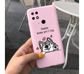 For Redmi 10C Case Redmi 10a Cover Couple Heart Cartoon Cute Cat Liquid Silicone Bumper On Xiaomi Redmi 10a Redmi10c NFC Cases