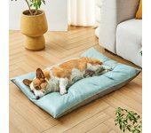 Dual-Surface Cooling Pet Bed – Chew-Proof Summer-Ready Cat Mat & Dog Accessories with Leather-Touch Splash Sprinkler Pad