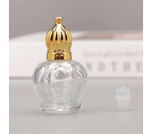 Mini Glass Roll on Bottle Hot Stamped Silver Rollerbal Essential Oil Container Blending Perfume Bottle Empty Essential OilBottle