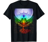 Chakra Meditation Moon Tree of Life T-Shirt Men's Tee