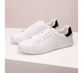 Zapatos blancos de cola negra retro para hombre, zapatillas versátiles