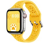 Suitable for Apple 789 generation smartwatch wristband iWatch se hollow cat claw small waist silicone strap new model