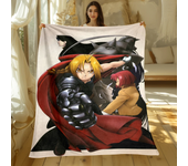 Fullmetal Alchemist Print Four Seasons Blanket Sofa Bed Cover Soft and Fluffy Blanket Soft Warm Flannel Throw Blanket Gift Art