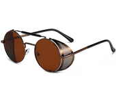 Gafas de sol redondas de Metal para hombre y mujer, lentes de sol Punk con montura Retro, gafas de sol de buena aumens, Devil Crowley, David Tennant, gafas de Cosplay Uv