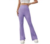 High waisted Flare pants, comfortable and elastic, with a   style