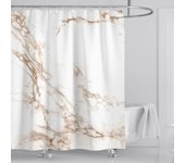 Grey Gold Marble Abstract Modern Bathroom Decoration Waterproof Washable Fabric Bathtub Deluxe Standard Shower Curtain * 180