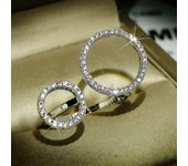 Niche light luxury geometric S925 silver asymmetric flash diamond zipper ring fashion temperament index ring female trendy