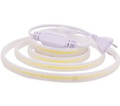 220V COB Led Strip Light With EU Power Plug 288LED/m Super Bright Waterproof Flexible LED Ribbon CRI 90 FOB Linear Lighting