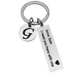 Drive Safe Keychains A-Z Initials Letters Men Women Stainless Steel Key Chain Birthday Chritsmas Father's Day Gifts Jewelry