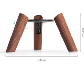 GGMM Real Wood Stand for HomePod Mini Speaker, Wooden Dock with Metal Frame