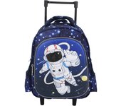 HSD Kids Travel Trolley Case 3D Cartoon Trolley School Bag Robot Boy Waterproof Fabric